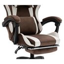 Irodai/gamer szék, barna/fehér, HOSPO