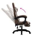 Irodai/gamer szék, barna/fehér, HOSPO