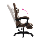 Irodai/gamer szék, barna/fehér, HOSPO