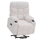 Állítható masszázs fotel, fehér, HUDSON