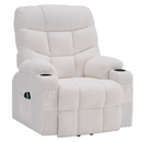 Állítható masszázs fotel, fehér, HUDSON