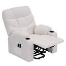 Állítható masszázs fotel, fehér, HUDSON