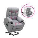 Állítható masszázs fotel, világosszürke, HUDSON