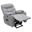 Állítható masszázs fotel, világosszürke, HUDSON