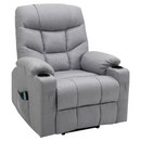 Állítható masszázs fotel, világosszürke, HUDSON