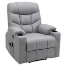 Állítható masszázs fotel, világosszürke, HUDSON