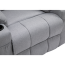 Állítható masszázs fotel, világosszürke, HUDSON