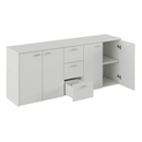 Kombinált komód, fehér, HUGOS 180