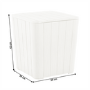 Kerti tároló doboz/kisasztal, fehér, IBLIS