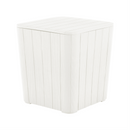 Kerti tároló doboz/kisasztal, fehér, IBLIS