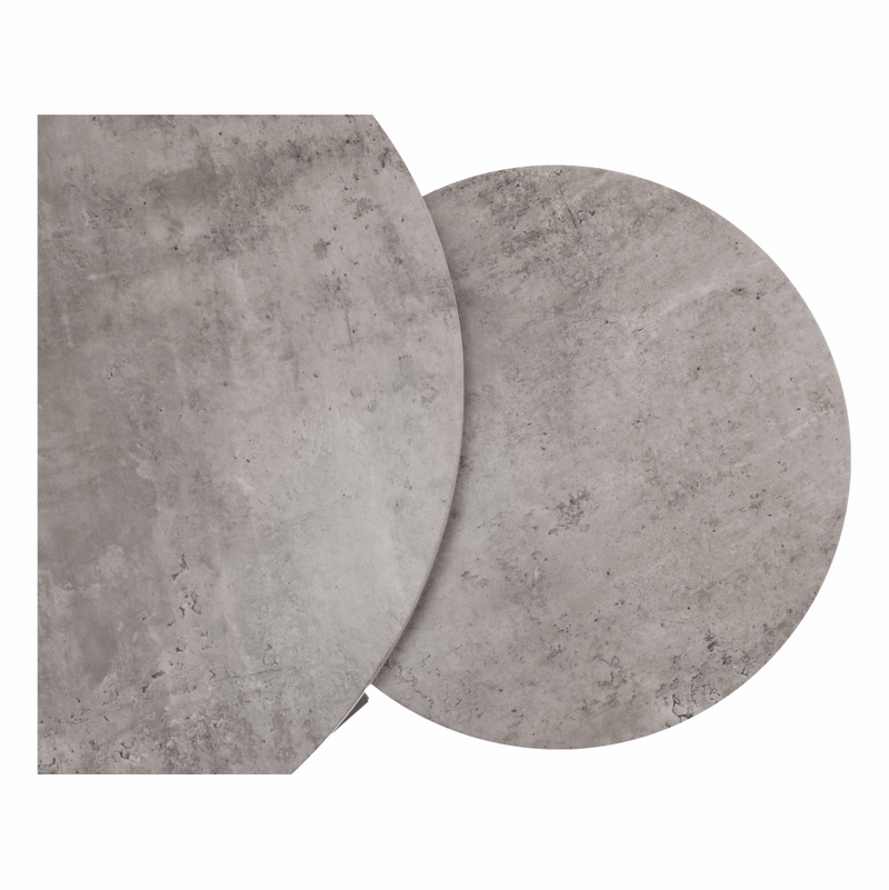 Két dohányzóasztal készlet, beton/fekete, IKLIN