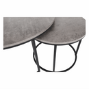 Két dohányzóasztal készlet, beton/fekete, IKLIN