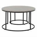 Két dohányzóasztal készlet, beton/fekete, IKLIN