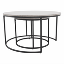 Két dohányzóasztal készlet, beton/fekete, IKLIN