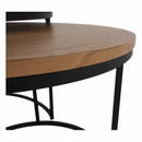 Két dohányzóasztal készlet, tölgyfa/fekete, IKLIN