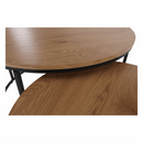 Két dohányzóasztal készlet, tölgyfa/fekete, IKLIN