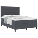 vidaXL Box Spring ágy matraccal sötétszürke 140x200 cm kordbársony szövet