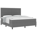 vidaXL Box Spring Ágy Matrac Szürke Super King Kordbársony Szövet