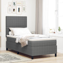 vidaXL Táskaláda Ágy Matraccal Világosszürke 100x200 cm Kordbársony Szövet