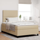 vidaXL Box Spring Ágy Matraceval Világos Zöld Szürke Kis Kétszemélyes Kordbársony Szövet