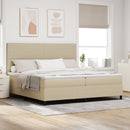 vidaXL Box Spring Ágy Matraccal Világos Zöld Szürke 200x200 cm Kordbársony