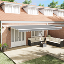 vidaXL Napernyő keret LED -es lámpákkal Fehér 600 × 300 cm Alumínium