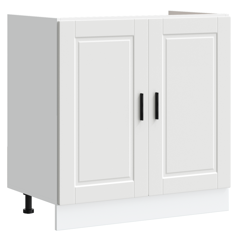 vidaXL Mosogatószekrény Porto 2 pcs Fehér 80 x 46 x 84.5 cm Faanyag
