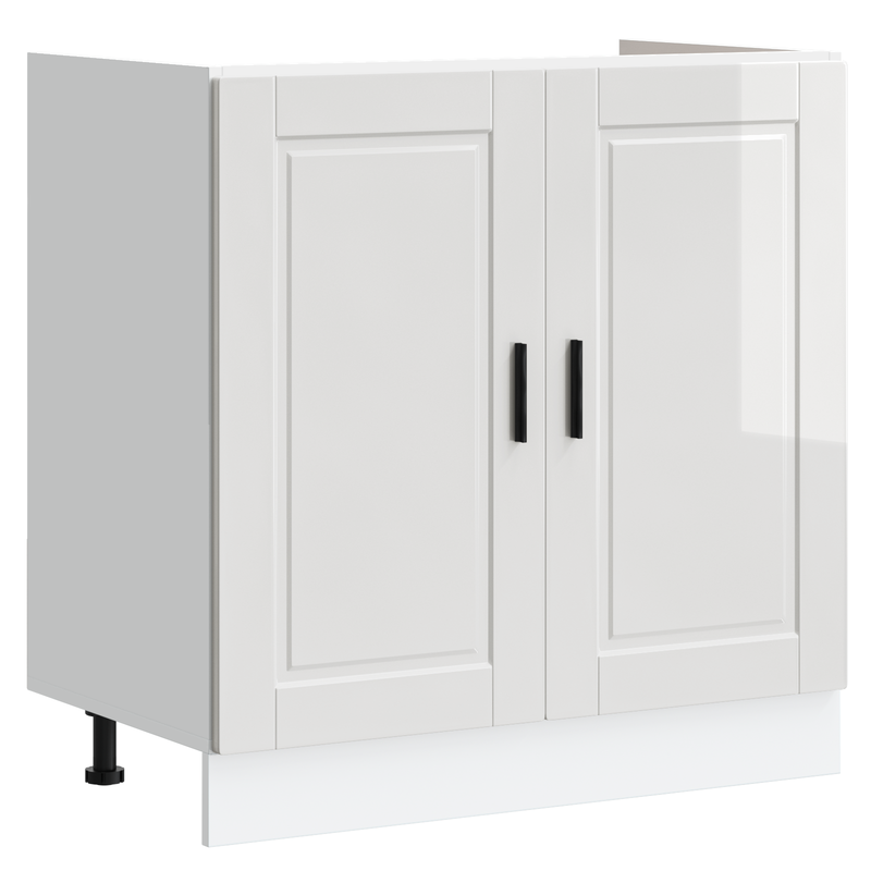 vidaXL Mosogatószekrény Porto 2 pcs Fehér 80 x 46 x 84.5 cm Faanyag