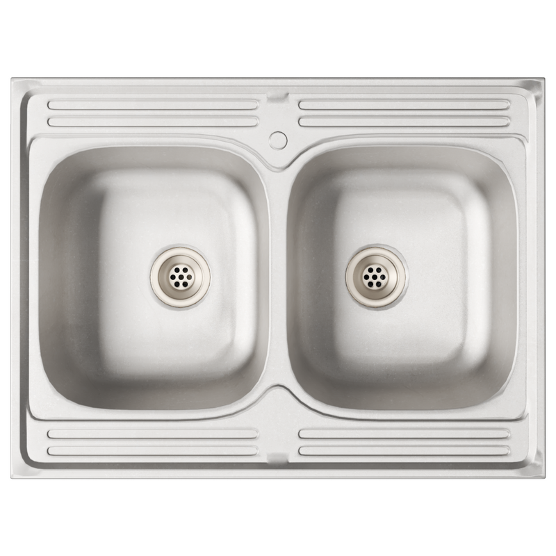 vidaXL Mosogatószekrény Porto 2 pcs Szürke 80 x 46 x 84.5 cm Faanyag