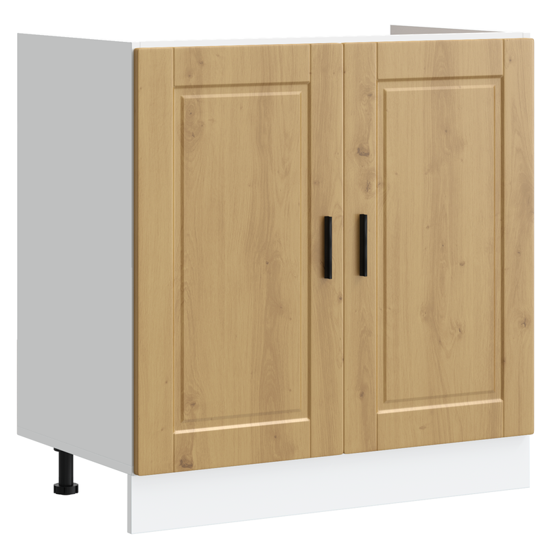 vidaXL Mosogatószekrény Porto 2 pcs Barna 80 x 46 x 84.5 cm Faanyag