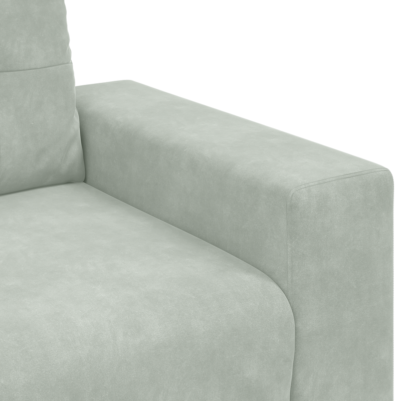vidaXL Kanapé Szett párnával 3 pcs Szürke 221 x 78 x 80 cm Bársony