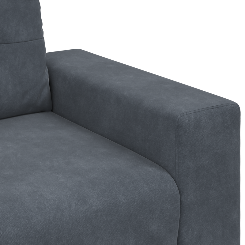 vidaXL Kanapé Szett párnával 3 pcs Szürke 221 x 78 x 80 cm Bársony