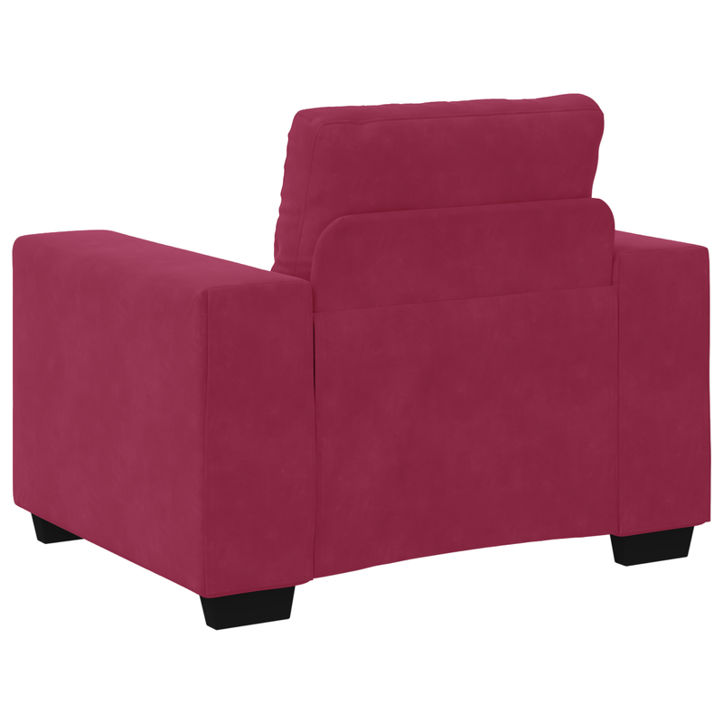 vidaXL Kanapé Szett párnával 3 pcs Bordó 221 x 78 x 80 cm Bársony