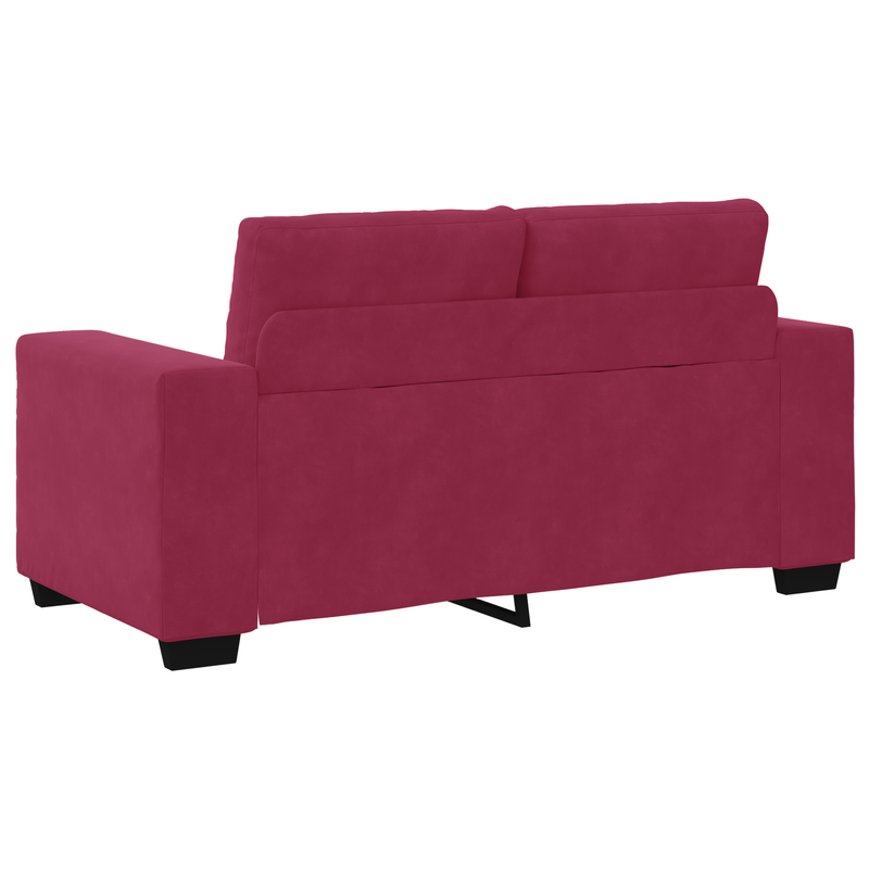vidaXL Kanapé Szett párnával 3 pcs Bordó 221 x 78 x 80 cm Bársony