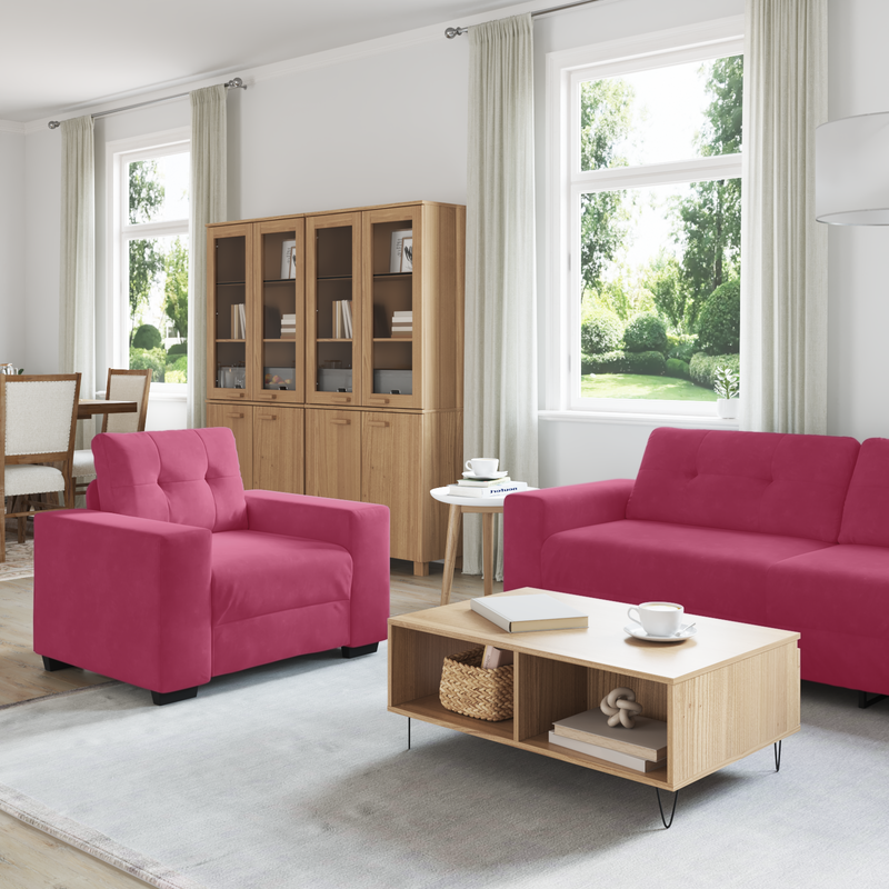 vidaXL Kanapé Szett párnával 3 pcs Bordó 221 x 78 x 80 cm Bársony