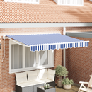 vidaXL Napernyő keret Kék és Fehér 250 x 200 cm