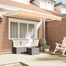 vidaXL Napernyő keret Sárga és Fehér 250 x 200 cm