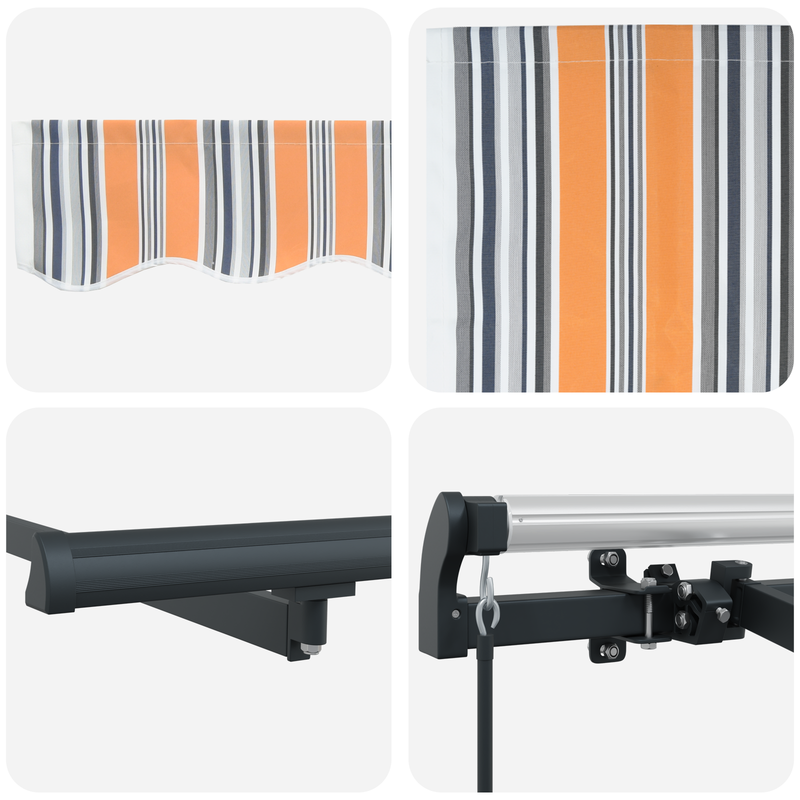 vidaXL Behúzható napellenző Sokszínű 250 x 200 cm