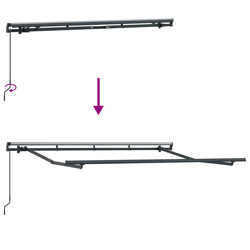 vidaXL Behúzható napellenző Sokszínű 250 x 200 cm