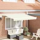 vidaXL Behúzható napellenző Krém 300 x 200 cm szövet