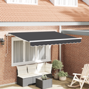 vidaXL Behúzható napellenző Antracit 300 x 200 cm szövet