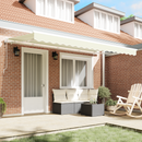 vidaXL Behúzható napellenző Krém 350 x 200 cm szövet