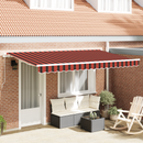 vidaXL Behúzható napellenző Narancssárga 350 x 200 cm szövet