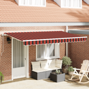 vidaXL Behúzható napellenző Narancssárga 350 x 200 cm szövet