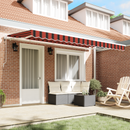 vidaXL Behúzható napellenző Narancssárga 350 x 200 cm szövet