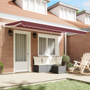 vidaXL Napernyő keret Burgundi 350 x 200 cm Poliészter PU bevonattal