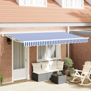 vidaXL Napernyő keret Kék és Fehér 400 x 200 cm