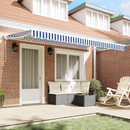 vidaXL Napernyő keret Kék és Fehér 400 x 200 cm