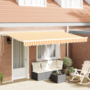 vidaXL Behúzható napellenző Sárga 400 x 200 cm szövet