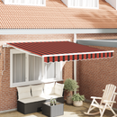 vidaXL Behúzható napellenző narancssárga és barna 300 x 250 cm